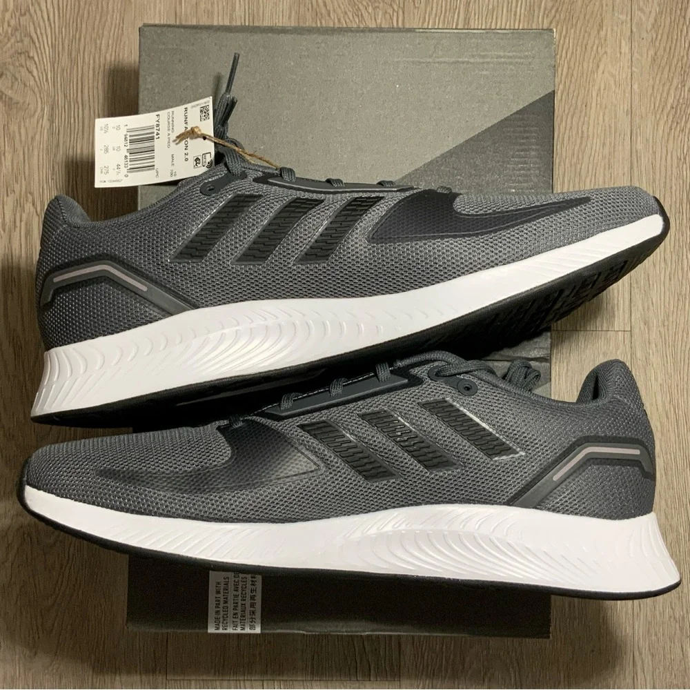 Adidas Men Run Falcon 2.0 FY8741 Gray Running Shoes Sneakers Men's Sizes 12,12.5
